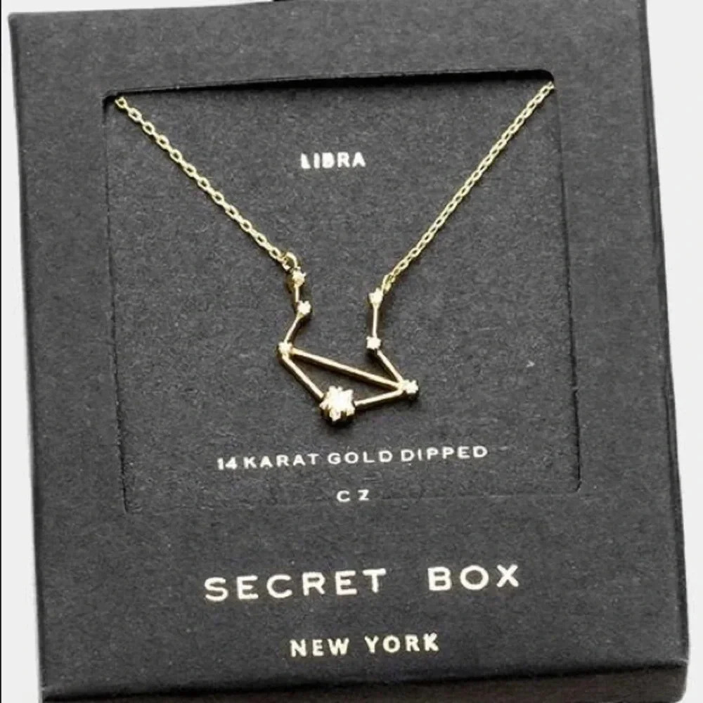 Libra gold necklace - Astrology Zodiac